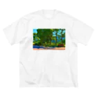 TATTUの緑豊かな公園 ビッグシルエットTシャツ