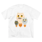 ねこふくろうグッズのねこふくろう電球 ビッグシルエットTシャツ