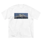 下田村の冠雪した富士山 ビッグシルエットTシャツ