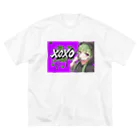 Buddhismの【表イラスト】xoxoシリーズVer.PURPLE ビッグシルエットTシャツ