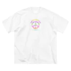 薈.collectionのLove＆peaceシリーズRainbowcolorバージョン ビッグシルエットTシャツ