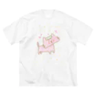   tippokekoubouのさくら餅ねこ 루즈핏 티셔츠