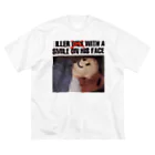 RAF NERDのILLER D**S WITH A SMILE ON HIT FACE ビッグシルエットTシャツ