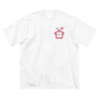 イラスト MONYAAT の幼稚園バッチ・サクラ ビッグシルエットTシャツ