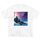 星空愛好会「ドリームペガサス」の宇宙戦艦ネオパークス ビッグシルエットTシャツ