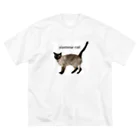 Siamese cat シャムのシャム猫海ちゃん ビッグシルエットTシャツ