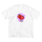 u+のstrawberry ビッグシルエットTシャツ