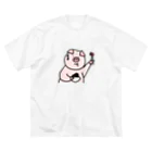 ＋Whimsyの豚キムチ ビッグシルエットTシャツ