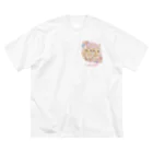 卯月まめのもふもふイラスト屋さんの4：I LOVE RABBIT(ネザーランドドワーフ) ビッグシルエットTシャツ