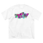 VRIGVTVSHI のアリガタシ™ NEON WHITE ビッグシルエットTシャツ