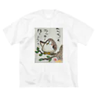 KIYOKA88WONDERLANDのふくろうです。こっちもラッキーほうこう。 ビッグシルエットTシャツ