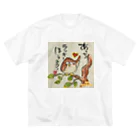 KIYOKA88WONDERLANDのふくろうです。あっちラッキーほうこう。 ビッグシルエットTシャツ