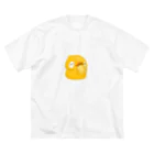 おふろのあひるのクリームパンをたべるあひる ビッグシルエットTシャツ