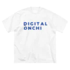 DIGITAL ONCHI 公式ストアのDIGITAL ONCHI BLUE（横） ビッグシルエットTシャツ