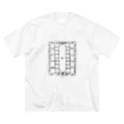 drawing_no_goodsのplastic02_blackprint ビッグシルエットTシャツ