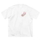 Jackalope Houseのツノアリウサギアジサイモドキウミウシ 桃色ver. ビッグシルエットTシャツ