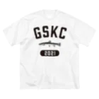 がさっ子クラブのGaSaKkoClub-カレッジロゴ風-どじょう（ブラック） ビッグシルエットTシャツ