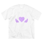 AngeThirdのドットハートエンジェル【パープル】 Big T-Shirt