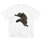 むっちり猫のむっちり丸のお腹ぽっこりむっちり丸 ビッグシルエットTシャツ