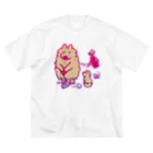 イラスト MONYAAT のポメラニアン　ゴルフ2 A ビッグシルエットTシャツ