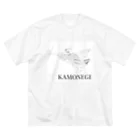 ヘシコヤン本舗のkamonegi モノクロ ビッグシルエットTシャツ