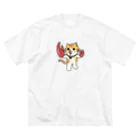 楽猫楽描しげ屋のしおまねこ ビッグシルエットTシャツ