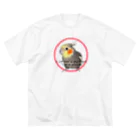 mon chou chouのオカメインコからひと言 ビッグシルエットTシャツ