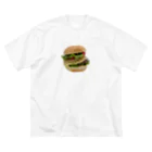 メシテロタイプ（飯テロTシャツブランド）のハンバーガー ビッグシルエットTシャツ