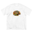 メシテロタイプ（飯テロTシャツブランド）の焼うどん Big T-Shirt