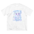 モマ@の同情するなら飯をくれ！ぺこぺこネコくん ビッグシルエットTシャツ