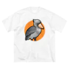 Cody the LovebirdのChubby Bird ハシビロコウ ビッグシルエットTシャツ