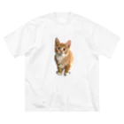 Zonelandの面白い猫、ケティ、猫の家 ビッグシルエットTシャツ