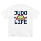 sports_tower スポーツタワーの柔道・JUDO・じゅうどう・グッズ・デザイン・武道・#Tシャツ・柔(やわら)の術・投げ技・固め技・当身技・格闘技・日本・柔術・男子・女子・かっこいい・かわいい・強靭・選手・柔よく剛を制す・世界・柔道場 ビッグシルエットTシャツ