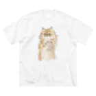 トコロコムギのおねだりにゃんこ ビッグシルエットTシャツ