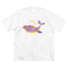 暖暖あたたかのピンクのクジラ Big T-Shirt