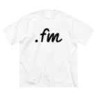 ドングリFMのお店の【BIG .fm Tシャツ】ホワイト ビッグシルエットTシャツ