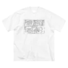 dadadadaanのカナヘビ家族 ビッグシルエットTシャツ