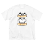 Shoboi-YOSHIDAのしょぼいパンダ（せいろ） ビッグシルエットTシャツ