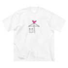 handmade asyouareの空いてますよ ビッグシルエットTシャツ