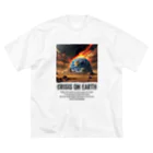 AI-assembleの地球の危機 Crisis on Earth ビッグシルエットTシャツ