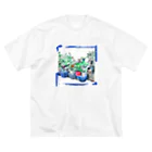 yuko maegawaのまちなか植木鉢 ビッグシルエットTシャツ