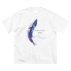 Kinkadesign うみのいきものカワイイShopのニタリクジラ ビッグシルエットTシャツ