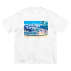 Saigetsuの【旅立ちの日】/長崎の風景 ビッグシルエットTシャツ