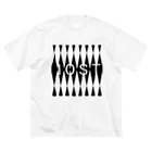 IOST_Supporter_CharityのIOSTバーサスデザイン(白黒シリーズ) ビッグシルエットTシャツ