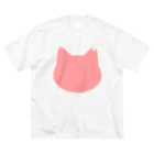 ichinoshopのさくら猫シルエット/ピンク ビッグシルエットTシャツ