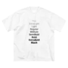 Two Dimensions BarCodeのFont Weight ビッグシルエットTシャツ