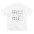 イラスト MONYAAT のポメラニアンぎっしり ビッグシルエットTシャツ