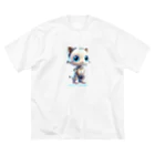 Connect Happiness DesignのCute Cat-roid Myu　 ビッグシルエットTシャツ