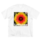 Laffnamo ラフなモーションのフラワー イエローオレンジ Big T-Shirt