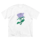 サラスシのmy ROSE パープル Big T-Shirt